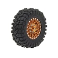 Pikkukuva 3 / 5: 4 kpl 62x24mm 1,2 tuuman metalli Beadlock -vanne ja rengassarja 1/18 1/24 RC Crawler -autoon Axial SCX24 AX24 TRX4M FCX24,5