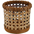Miniatyrbillede 1 af 5: Rattan spisepinde håndlavet opbevaring ske arrangør holder blyanter organisation vase køkkenbord dekoration brun