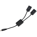 Pikkukuva 3 / 5: 3X Type C OTG USB-uros-liitäntä Dual 2.0 latauskeskitin 2 porttia kaapeli Y-jakaja