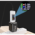 Miniatyrbilde 5 av 5: Type-C USB-strømmåler 4-30V USB-C spenning strømtester Timing Amperemeter 10 i 1 USB-C ladefarge skjerm, hvit