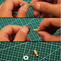 Miniatyrbild 3 av 5: 6 st DIY Hantverk i Läder Verktyg Sömnadsnål Fixeringsverktyg Läder Fast Glest Stygn Låsning 0-6 mm