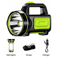 Miniatyrbillede 1 af 5: Lommelygte - Kraftig mAh USB Genopladelig LED Lommelygte med Sidelys, Vandtæt Lommelygte til Nødsituation Vandring, Camping Jagt (med Side Li
