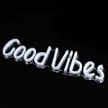 Miniatyrbillede 3 af 4: Good Vibes Eksklusive Bogstaver Formet LED Skilte, Klar PVC Sød Unik Form Neonlys, Til Jul Soveværelse Vægge Børneværelse