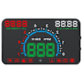 Miniatyrbilde 1 av 5: E350 Bilmonitor HUD Head Up Display Plug and Play Overspeed Alarm Drivstofforbruk Display Hud Projektor