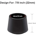 Miniatyrbild 2 av 5: 16-pack Stolskydd, Gummikapslar för Stolsben, Stolsbenskydd, Inre Diameter - 7/8 tum / 22 mm, Svart