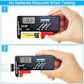 Miniatyrbillede 5 af 5: Digital Batteritest Batterichecker Volt Checker Universal Batteritest Til AA, AAA, C, D, 9V, 1,5V, Ingen Behov For Strøm Fra Batteri