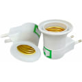 Miniatyrbild 1 av 4: Lamp Socket Adapter EU-kontakt Säkerhetsbrytare Lampfäste med På/Av-kontrollbrytare, E27 Sockel Lampfäste Lampfäste av