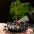 Miniatyrbillede 5 af 5: 2 stk. Lotus Røgelseholder Røgelseholder med Askefanger Røgelse Tilbehør til Hjem og Kontor Dekoration -