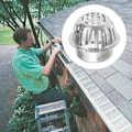 Miniatyrbilde 4 av 5: Rennerense - Bladbeskyttelse for takrenner - Rustfritt stål anti-bladgitter for takrenner - 100 mm - Beskyttelse mot blader - For å forhindre blokkeringer