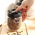 Miniatyrbillede 4 af 5: 2X Kaffebønne Opbevaringsbeholder Vakuum Glasbeholder Forseglet Nordisk Køkken Opbevaring Snack Te Mælkepulver Beholder Opbevaring M