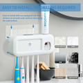 Miniatyrbild 4 av 5: Solcellsladdad Väggmonterad Tandborsthållare, 1200mAh Uppladdningsbar Trådlös Väggmonterad Tandborsthållare för Badrum