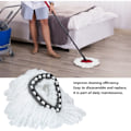 Pikkukuva 4 / 5: Rubberskin 5 kpl Vaihto Spin MOP Täyttöpäät Yhteensopiva Ocedarin ja Viledan Easywring 2-in-1 Turbo MOP Mikrokuitu MOP Matin kanssa Pyörivälle Trianille