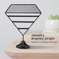 Miniatyrbilde 5 av 5: Metallisk Ørepyntstativ og Organizer, Displaystativ med Hull for Hengende Ørepynt, Piercing, Ørestikker