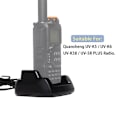 Miniatyrbilde 3 av 4: C-51 Batterilader Skrivebordsladingstasjon for UV-K5/UV-K6/UV-K58/UV-5R pluss Toveisradio EU-kontakt