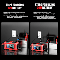 Miniatyrbillede 2 af 5: 10A 7-Segment Motorcykel Batterilader 12V24V Smart Bilbatterilader Marquee Indikator