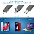 Pikkukuva 5 / 5: HUGERSTONE USB C -muistitikku 64 Gt USB-muistitikku 3-in-1 USB-muistitikku, USB 3.0 Type-C -muistitikku, muistitikku MacBook Prolle, Android-matkapuhelimelle, tabletille, kannettavalle tietokoneelle ja tietokoneelle musta