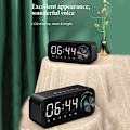 Miniatyrbild 5 av 5: Digital Spegelväckarklocka LED-display Musikspelare Radio Bordsklocka Utomhus Utan Bluetooth-högtalare