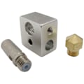 Miniatyrbilde 5 av 5: MK10 Hotend Kit for 3D-skriver M7 Messingdyse og hals med PTFE-rør Aluminiumsvarmeblokk
