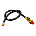 Miniatyrbillede 2 af 5: 26 Tommer Propan Butan Gas Bærbar Camping Kogeplade Udskiftningsregulator med Slange Konverterer til 1 LB Engangsflaske