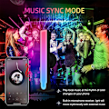 Miniatyrbilde 5 av 5: RGB lyslist musikkbelysning LED-stripe lys romdekor dekorasjonslampe EU-plugg Bluetooth APP fjernkontroll