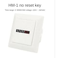 Miniatyrbillede 3 af 5: HM-1 Timer Digital Kvadratisk Tæller 0-99999.99 Måler 0.3W AC220-240V/50Hz AC Time Meter Time Meter Hvid