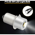 Miniatyrbillede 2 af 5: LED Lommelygte Pære 5W 6-24V P13.5S Høj Effekt Opgradering LED Pære Udskiftningssæt (2 Pak)