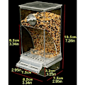 Miniatyrbillede 2 af 5: Automatisk stænksikker foderautomat til fuglebur, tilbehør til fuglebur, foderbeholder til parakitter, kanariefugle, undulater og finker