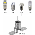 Miniatyrbild 5 av 5: E10 LED-lampor Lamphållare Sockel Bas, 10 st Skruvfäste Lampfäste för Hemförsök Krets Elektrisk Testtillbehör
