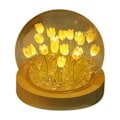 Miniatyrbilde 4 av 5: Håndlaget DIY Tulipan Jente Stue Nattlys Skrivebordslampe Romantisk Atmosfære Lampe-Gul