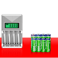 Miniatyrbillede 5 af 5: 4-Slots Intelligent Batterilader til AA/AAA NiCd NiMh Genopladelige Batterier LCD Display EU Stik