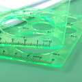 Pikkukuva 5 / 5: Sarja 6 Normografiaa luonnoksiin ja kaavioihin - Technic Shape Tracing - Ympyrät, kolmiot, neliöt, suorakaiteet Stencil - 10 Geometrisia muotoja Erilaisia