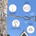 Miniatyrbild 2 av 5: Skuggskydd hårdvarukit - 304 rostfritt stål solskydd installationskit - 6 tum - för installation av rektangulära och triangulära skuggskydd för uteplats,