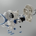 Miniatyrbillede 3 af 5: Astronaut Speaker AI Intelligent Voice Bluetooth Højttaler Ur Lille Natlys Fødselsdagsgave Hvid