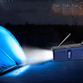 Miniatyrbillede 3 af 5: Nødvejr Radio-1200Ah Familie Camping Overlevelses SOS Oplader Lommelygte med Bluetooth Højttaler A