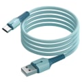 Miniatyrbillede 1 af 5: Datakabel -B, Oxygen Pure Copper Core Flydende Silikone Datakabel med Lys til Android (1,5M, Blå)