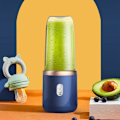 Miniatyrbillede 2 af 4: 6-Bladet Saftpresser Blender med Saftkop og Låg, Bærbar USB-Opladbar til Frugtjuice (Pink)
