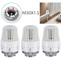 Miniatyrbilde 4 av 5: Termostathode, sett med 4 termostathoder, erstatningshode for M30 x 1,5 radiatorventil, termostatisk radiatorventil