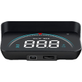Miniatyrbild 1 av 5: M8 HUD Bil Head Up Display, ODB Gauge Bil Display 3,5 Tums Head Up Display OBD2 HUD Projektor Digital Bil Display för Bärbar Multifunktion Bil (svart