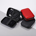 Miniatyrbilde 5 av 5: Mini hodetelefon oppbevaringspose mobiltelefon datakabel lader oppbevaringsboks bærbar headset datakabel myntpung 1 stk (rød)