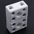 Miniatyrbillede 3 af 5: 5 stk. Keramiske og porcelænsterminalblokke, 5A 2W4H 2-vejs 4-huls stik