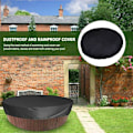 Miniatyrbillede 2 af 5: Rund poolcover sol poolcover, UV-beskyttelse og vandtæt spa-cover, udendørs spa-badekar-sort 21030cm,AAFGVC