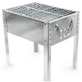 Miniatyrbild 2 av 5: Utomhus grill hushåll bärbar kolgrill utomhus hopfällbar grill lätt demonterad rostfritt stål
