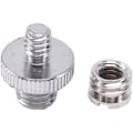 Miniatyrbild 4 av 5: 1/4 tum 3/8 tum omvandlare gängad skruvadapter set för kamera/stativ/monopod/kulhuvud/ljusstativ