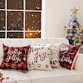 Miniatyrbilde 5 av 5: Juleputetrekk Rustikk Buffalo Plaid Putetrekk for 45X45Cm