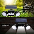 Miniatyrbillede 3 af 5: Udendørs Solcellelampe, Udendørs Solcellevæglampe, med 30 Vandtætte Dobbelt-Hoved LED-Spots, 360 Graders Rotation, med Bevægelsessensor til Have