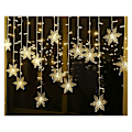 Miniatyrbilde 1 av 5: Lyslenker, Gardinlys, 4m 96 LED Juleledelys Snøflak 8 Lysmoduser, Vindudekorasjon, Jul, Bryllup, Bursdag, Hjem, Patio