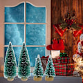 Miniatyrbillede 4 af 5: 34 stk. Mini Juletræ Sne Frost Fyr DIY Håndværk Desktop Dekoration Julepynt Træ Dekorationer