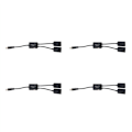 Pikkukuva 1 / 5: 4X Type C OTG USB-uros-liitäntä Dual 2.0 Latauskeskus 2 Porttia Kaapelin Y-jakaja