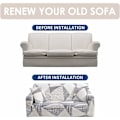 Miniatyrbilde 5 av 5: 3-seters, 1-delt Stretch Sofa Trekk Elastisk Trykt Sofa Trekk, Sofa Trekk Møbelbeskytter Polyester Spandex, Trykt