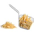 Miniatyrbillede 2 af 5: 8 stk. Firkantede Pommes Frites Kurve Individuelle Rustfrit Stål, Pommes Frites Serveringsfade Køkkenredskaber til Stegning af Mad Chips, Rejer, Løgringe
